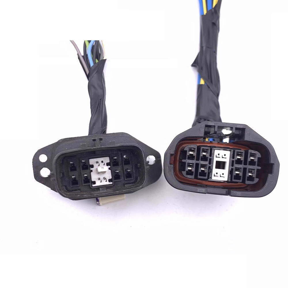 One Pair Original 12 Pin Headlight Assembly Wiring Harness Plug for Ma
