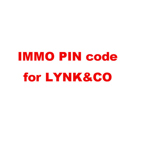 10 digit IMMO PIN Security code Calculation Service for LYNK&CO