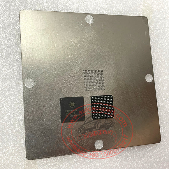 1pcs 90*90mm Stencil + 2pcs New 21093-001 BGA Chip for Delphi MT22.1 ECU Repair