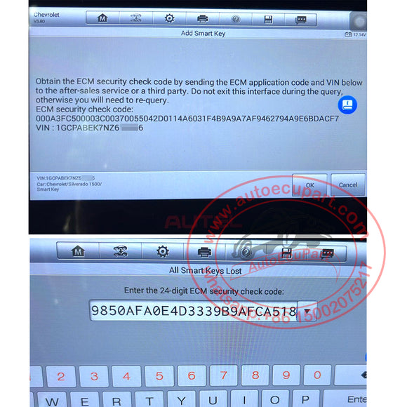 24-digit ECM BCM Security Code IMMO PIN code Calculation for Chevrolet Silverado Suburban
