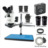 3.5-90X simul-focal Continuous Zoom Trinocular Stereo Microscope Camera 34MP 2K HDMI Microscope 1/2 CTV Adapter