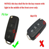 4 Buttons Remote Flip Folding Car Key Shell for VW Volkswagen MK4 Bora Golf 4 5 6 Passat Polo Bora Touran with Blade - Pack of 5