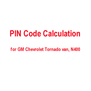 8-Digit IMMO PIN Code Calculation for GM Chevrolet Tornado van, N400, Wuling Hongguang V