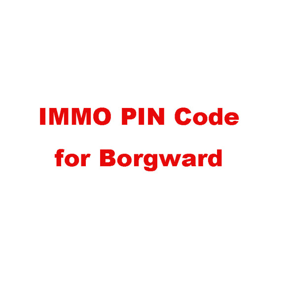 8 digit IMMO Pin Code Calculation for Borgward