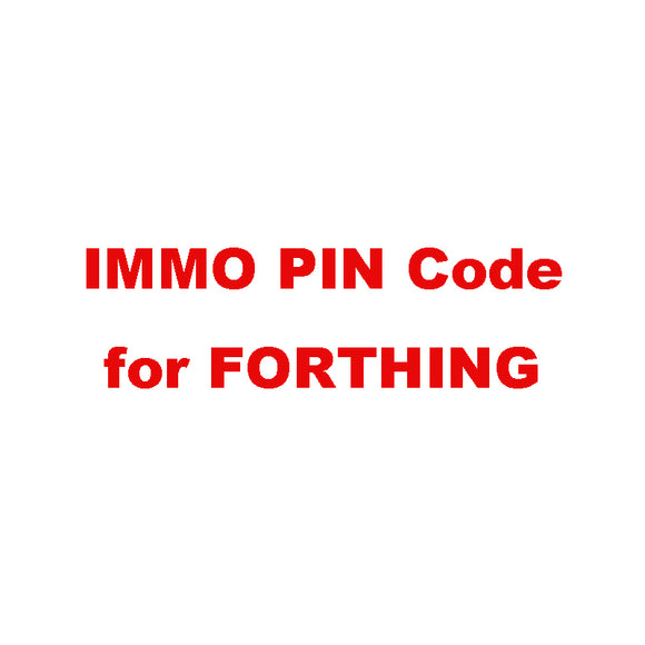 8 digit IMMO PIN Code Calculation Service for FORTHING