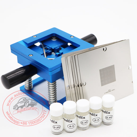 90*90mm BGA Stencil Reballing Station kit + 5pcs Tin Balls + 10pcs BGA Universal Steel Mesh