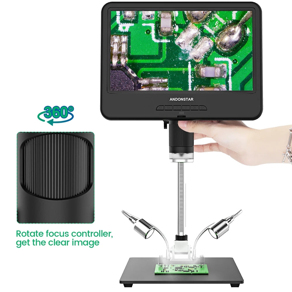 Andonstar AD210 Digital Microscope 10.1 inch 1080P Adjustable LCD for ...