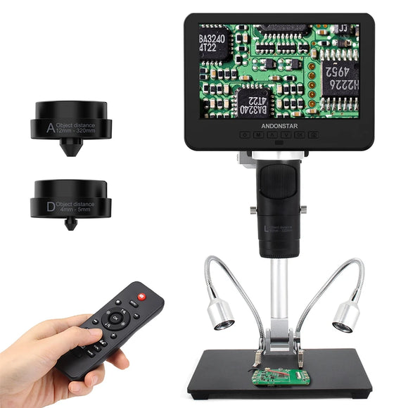 Andonstar AD246SM Trinocular 2000X UHD 2160P HDMI Digital Microscope 7inch