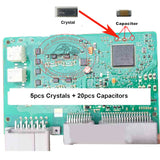 5pcs Crystals +20pcs Capacitors Kit for Land Rover, Jaguar KVM Module Repair