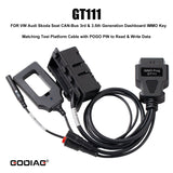 GODIAG GT111 for VW Audi Skoda Seat CAN-Bus 3rd & 3.5th Generation Dashboard IMMO Key Matching Test Platform Cable with POGO PIN to Read & Write Data
