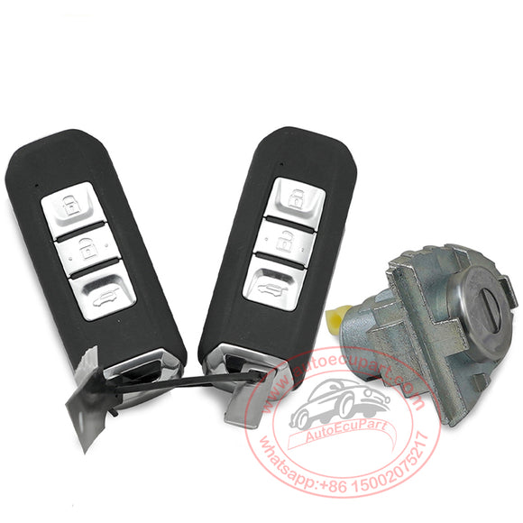 Genuine 2pcs 46 Chip Smart Key Remote 433 MHz + Ignition Lock for Chevrolet Captiva 2021 3 Button