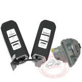 Genuine 2pcs 46 Chip Smart Key Remote 433 MHz + Ignition Lock for Chevrolet Captiva 2021 3 Button