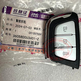 Genuine 3605800U3401-Z Poximity Smart Key for JAC T8 433MHz ID47 NCF29AxX 3 Button