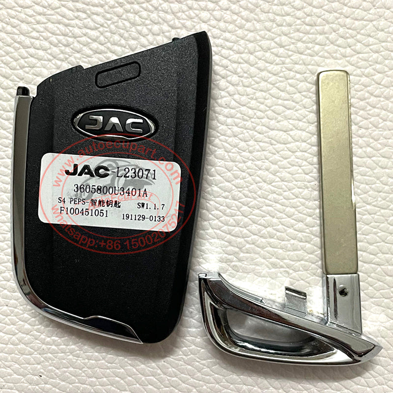 Genuine 3605800U3401A Smart Key for JAC S4 433MHz ID47 NCF29AxX 3 Butt ...