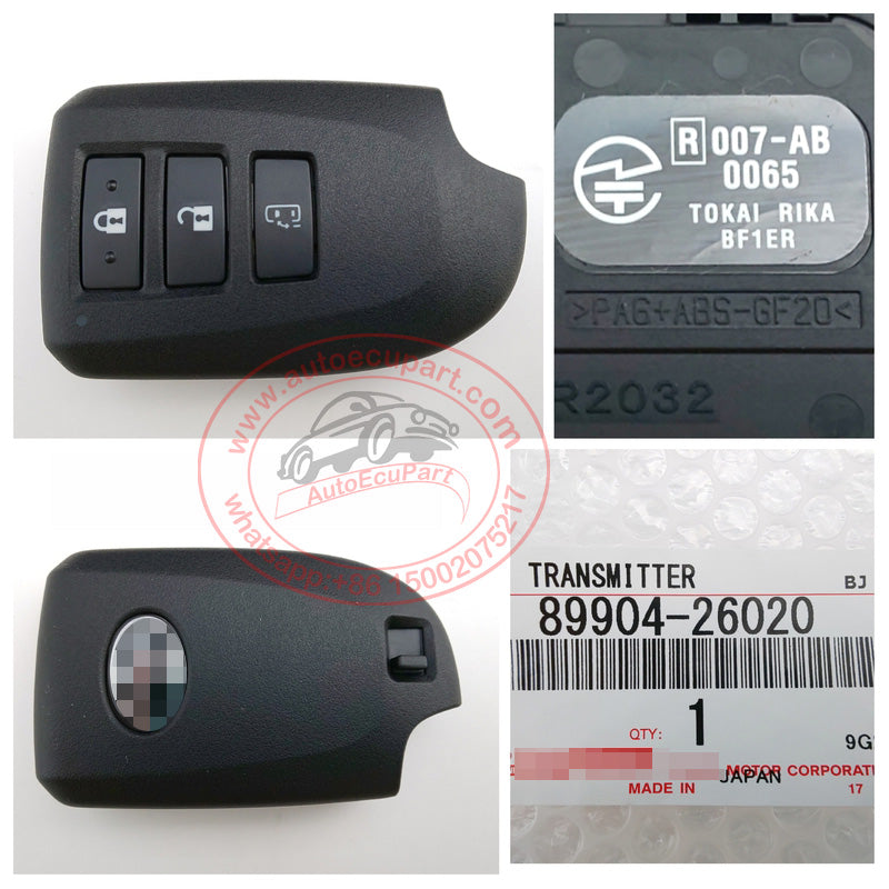 Genuine BF1ER 89904-26020 314MHz Smart Key 3 Button for Toyota Hiace ...