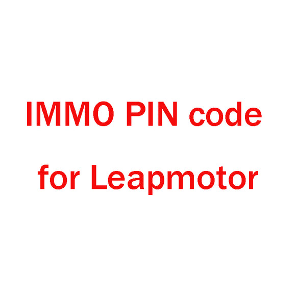 16 digit IMMO PIN code for Leapmotor Leap motor
