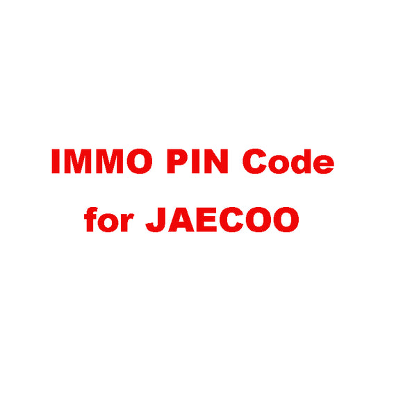 Immo PIN Code Calculation for JAECOO