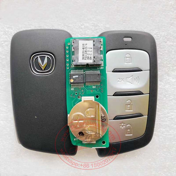 Original 3608030-BU05 Smart Key 433MHz 8A 4 Button for Changan Hunter 1.9T 2022, KAICENE F70