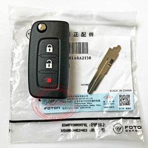 Original 433MHz ID46 Chip for Foton Sauvana Toplander Flip Remote Key 3 Button