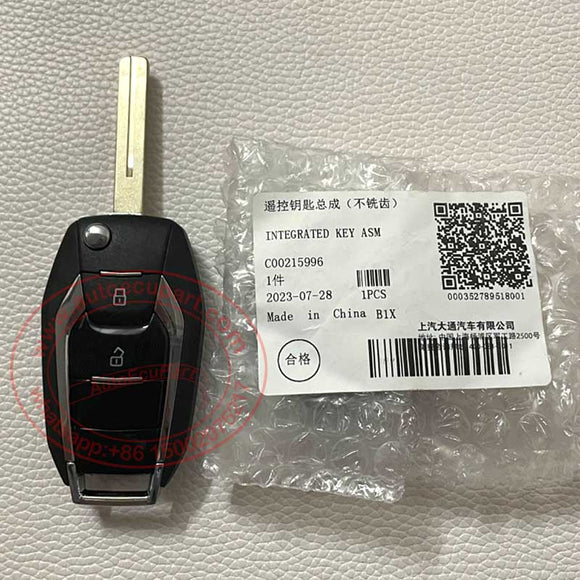 Original Flip 433MHz ID47 for Maxus LDV G10 TOY49 Remote Key 2 Button