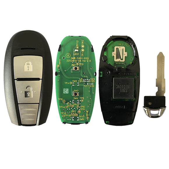 (Original PCB + China Case) Smart Key TS008 433MHz ID47 Chip 2 Button 2013DJ1464-R64M0 for Suzuki Vitara S-Cross SX4