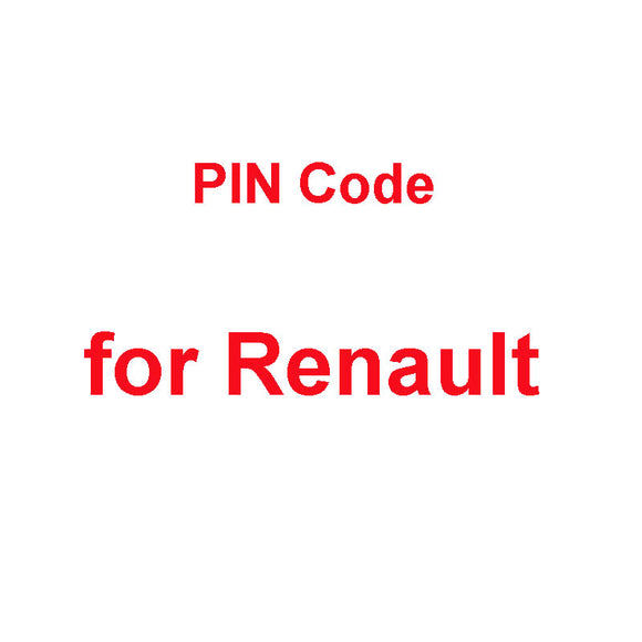 12 Digits Immo PIN Code Security Code Calculation Service for Old Renault
