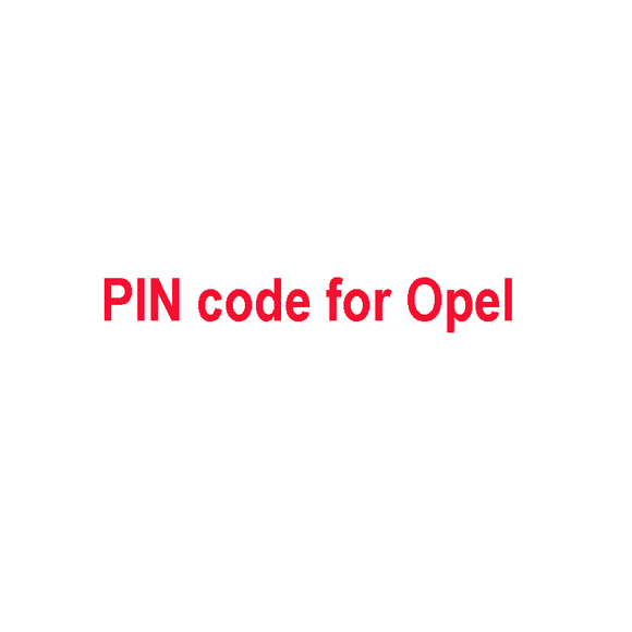 Immo PIN code Calculation for New Opel
