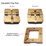Universal Adjustable BGA Reballing Station Base Holder + 10pcs 90*90mm Magnet Stencil