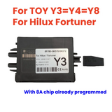 Y3 Immo box Programmed with 2pcs 8A Chip plug and play for Toyota Hilux Fortuner 2019 Flip (Compatible 89780-33291, 89780-0K071)