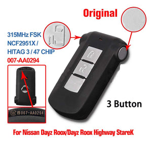 007-AA0294 Original Smart Remote Key 315MHz HITAG3 ID47 Chip 4 Button for Nissan Mitsubishi