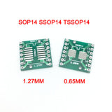 10pcs SOP14 SSOP14 TSSOP14 to DIP14 SMD To DIP Adapter 0.65mm/1.27mm to 2.54mm PCB Board Converter Socket