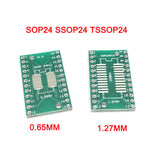 10pcs SOP24 SSOP24 TSSOP24 to DIP24 SMD To DIP 0.65mm/1.27mm to 2.54mm Converter Socket
