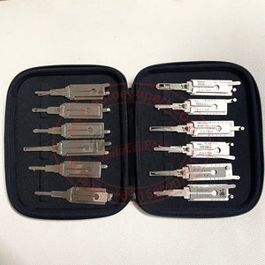 12pcs / Lot Original New Lishi Lock Pick Decoder for Automotive & Magnetic Carry Case