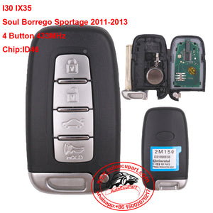 Smart Remote key Keyless Entry Fob 4 Button 433MHz With ID46 Chip for Kia Soul Borrego Sportage 2011-2013