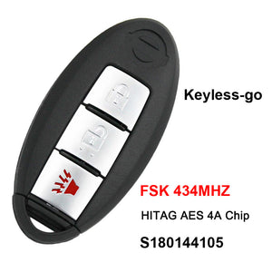 S180144105 KR5S180144106 Smart Remote Key Fob 433.92MHz PCF7945 4A Chip for Nissan Rouge X-Trail