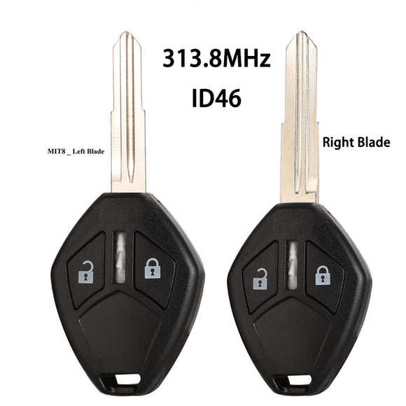 2 Button Remote Control Key 313.8MHz ID46 for MITSUBISHI Eclipse Galant