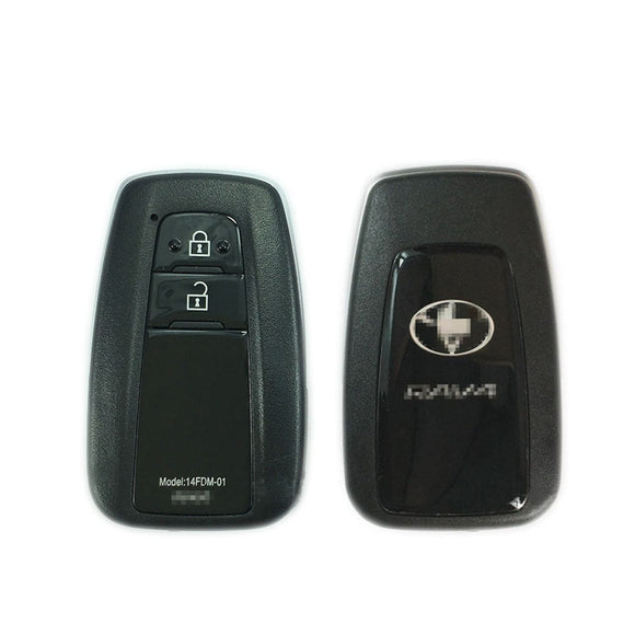 2 Button Smart Key Shell Case for Toyota RAV4 2018- fit for Lonsdor K518 KH100 PCB Control