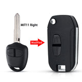 2 Buttons Modified Flip Remote Key Shell Case for Mitsubishi Lancer Evo Colt Outlander Mirage