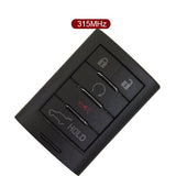 2010-2014 Cadillac SRX Smart Remote Key Keyless 4+1 Button 315MHz 22865375