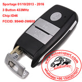 Smart Remote Key Fob 3 Button 433MHz ID46 Chip for Kia K5 Sportsge 2014 FCCID: 95440-3W600
