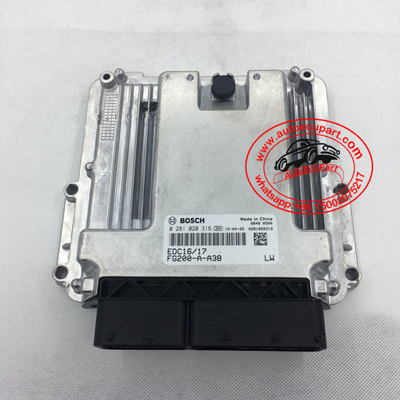 New Original BOSCH Diesel Engine Electronic Control Module ECM ECU 0281020316 / 0 281 020 316 / EDC16/17 / FG200-A-A38 for DongFeng/ Golden Dragon