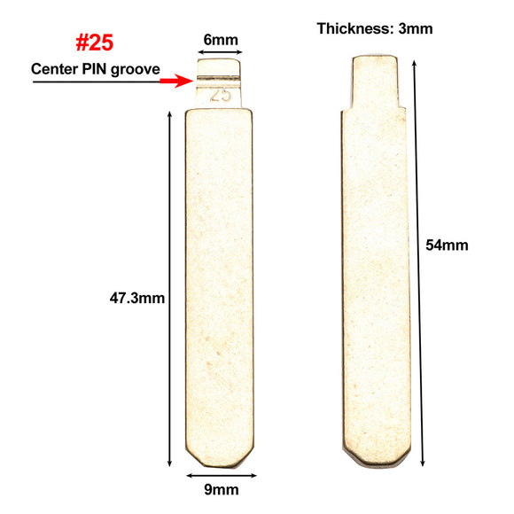 #25 VVDI KD Remote Key Blade for Great Wall / Honda / BYD