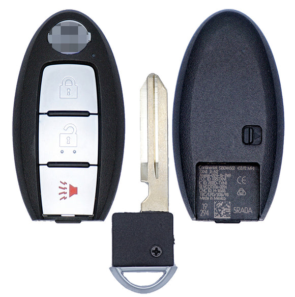 285E3-5RA0A KR5TXN1 S180144502 Proximity Smart Key 433MHz PCF7961M Hitag-AES 4A Chip for NISSAN Kicks Rogue 3 Button