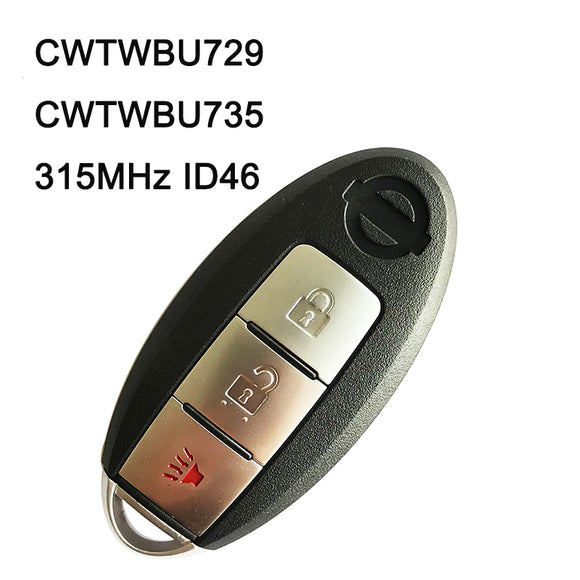 285E3-EM30D CWTWBU729 CWTWBU735 Proximity Smart Key 315MHz ID46 for NISSAN Qashqai Maxima Sentra Teana Xtrail