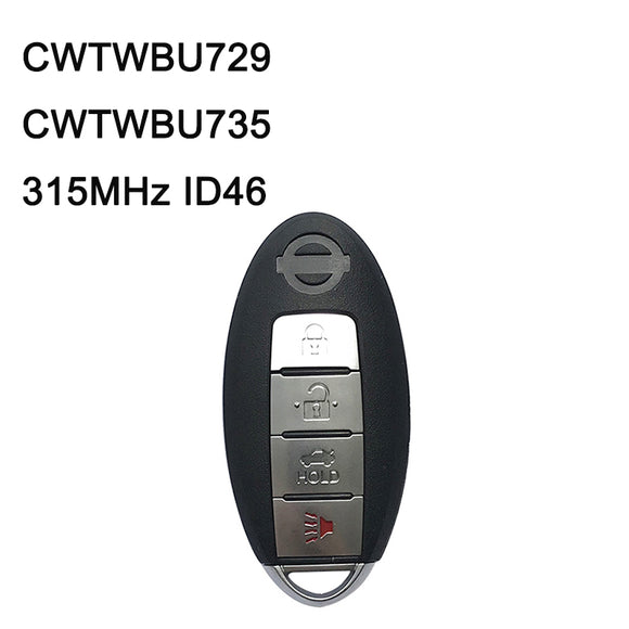 285E3-EW81D 285E3-EW82D CWTWBU735 Proximity Smart Key 315MHz for NISSAN Maxima Sentra 4 Button