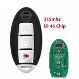 285E3-IKM0D CWTWB1U808 Smart Key 315MHz PCF7952A ID46 Chip for Nissan Cube Juke Quest Leaf Versa Note 3 Button