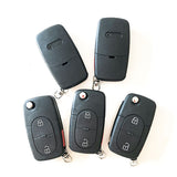 2+1 Buttons Flip Remote Key Shell for Audi with Small Battery Holder - 5 pcs