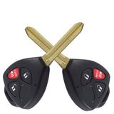 2+1 Buttons 312 MHz Remote Head Key for Scion / Toyota Yaris 2005-2013 - MOZB41TG