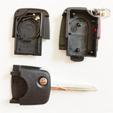 2+1 Buttons Flip Remote Key Shell for Audi with Large Battery Holder - 5 pcs