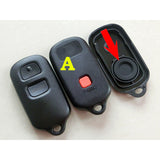 2+1 Buttons Remote Key Shell for Toyota Circle Type - Pack of 5